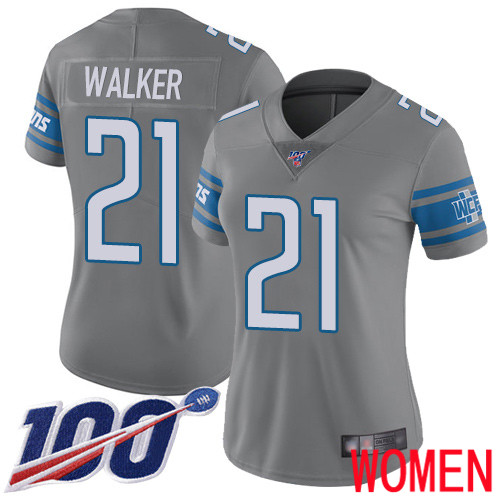 Detroit Lions Limited Steel Women Tracy Walker Jersey NFL Football #21 100th Season Rush Vapor Untouchable->youth nfl jersey->Youth Jersey